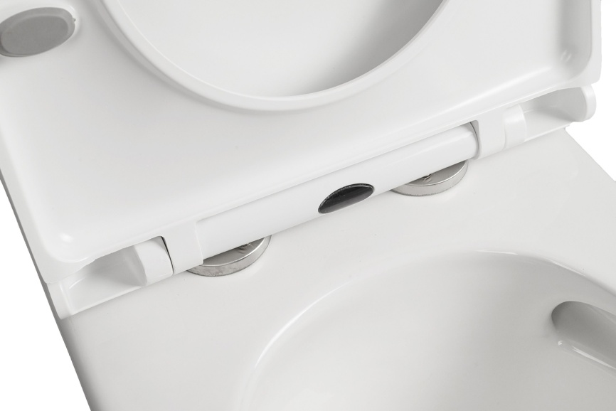 Унитаз-моноблок AQUA NERO RAIN 370х700х800 безободковый, слив "Торнадо", с быстросъемным сиденьем ми фото 7