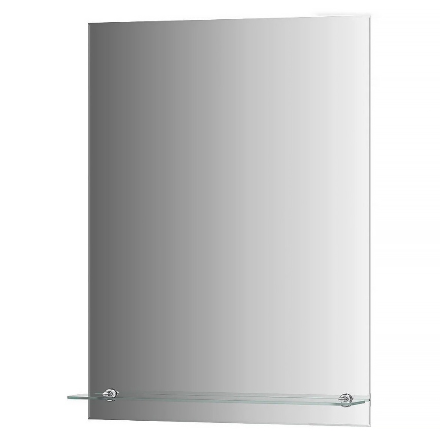 Зеркало AQUA NERO Модерн - люкс 500х690 с полкой, подвесное фото 1