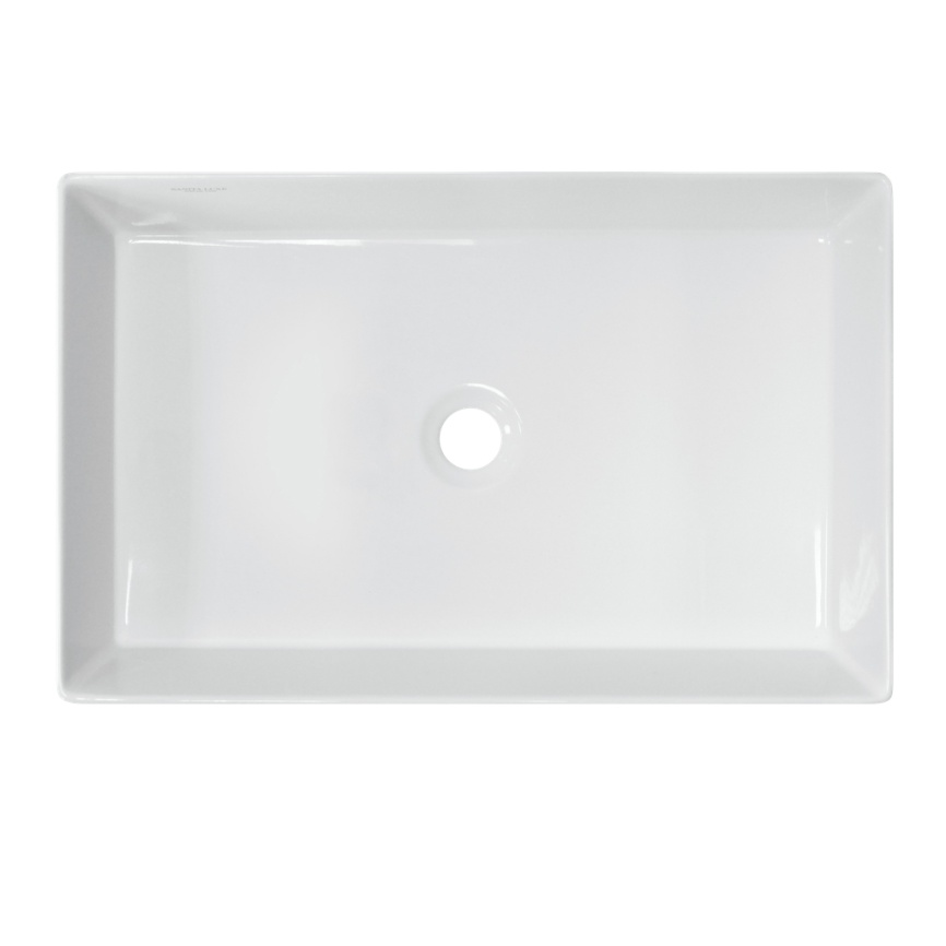 Раковина накладная SANITA LUXE Новел 60 Слим санфарфор, белый фото 3
