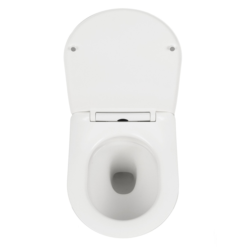 Унитаз подвесной AQUA NERO ATRIA 360х480х360 безободковый, слив "Торнадо", с быстросъемным сиденьем  фото 12