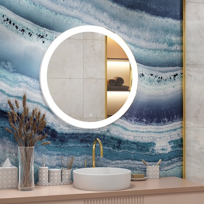 Зеркало AQUA NERO Опера D645 круглое, LED-подсветка, сенсорный выключатель с функцией диммера фото 7