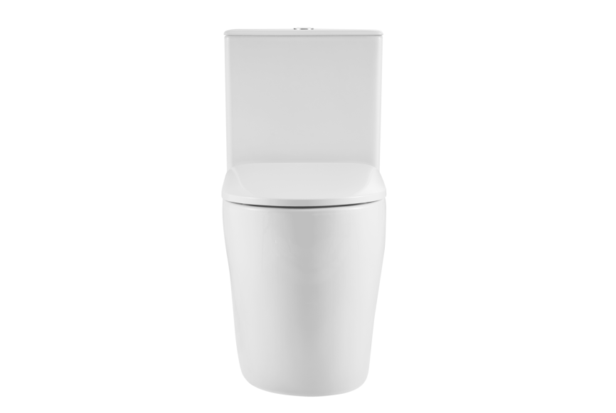 AN-022A Унитаз-компакт безободковый, Торнадо 595*365*785 мм,с сиденьем микролифт дюропласт тонкое фото 3