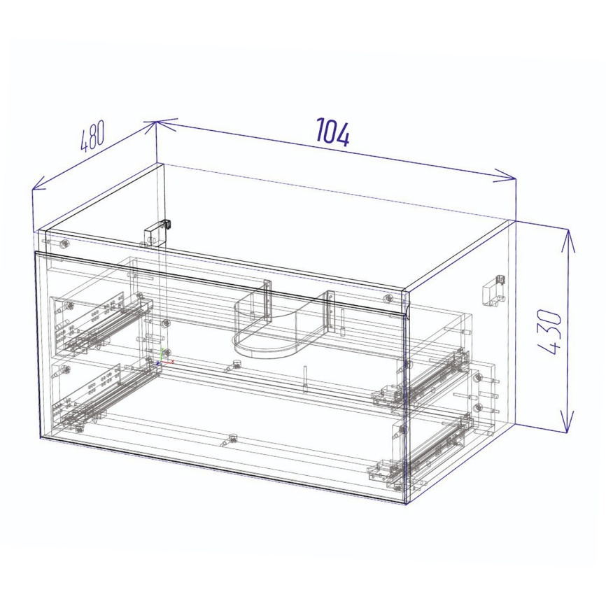Комплект AQUA NERO Ненси 100 подвесная тумба с раковиной ASTI-100, покрытие эмаль, белый матовый фото 7