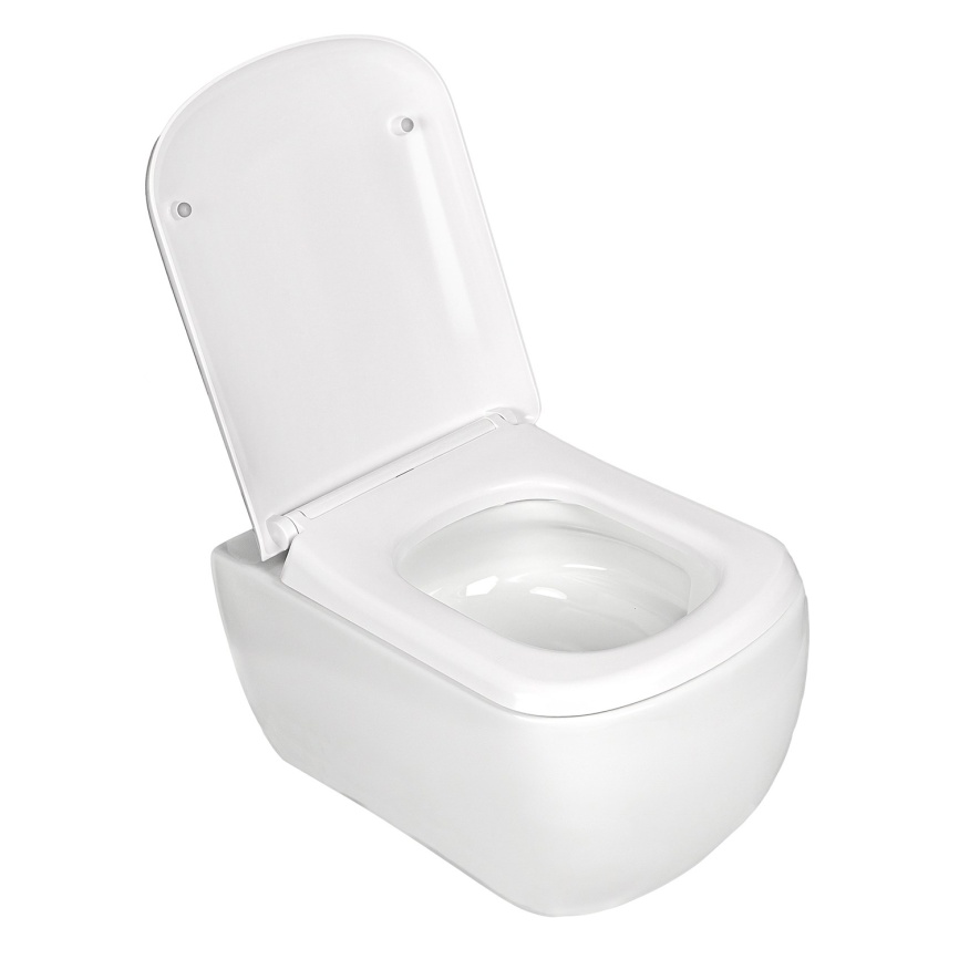 Унитаз подвесной AQUA NERO SOLANA 360х510х365 безободковый, слив скрытый "Торнадо", с быстросъемным  фото 6