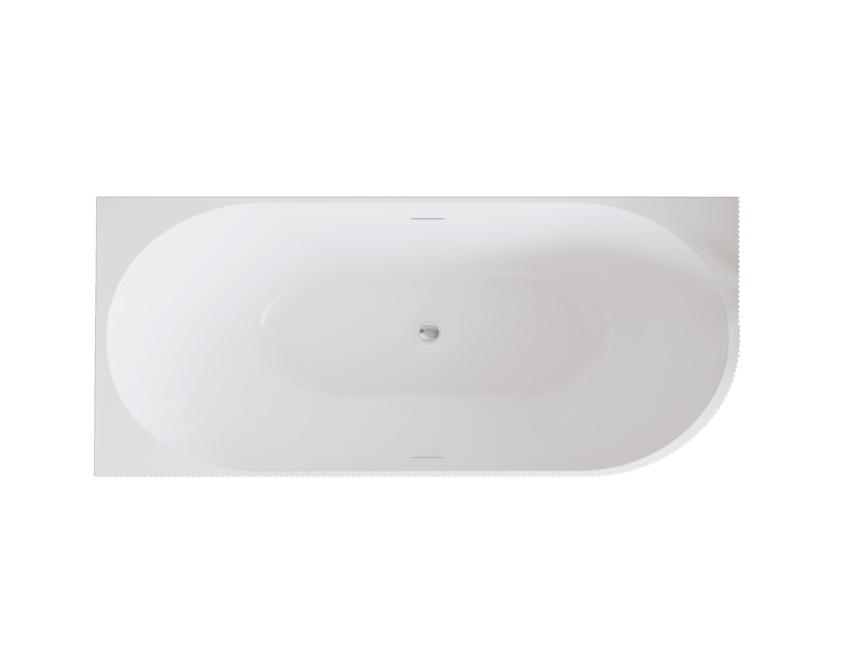 РИКО Л Ванна акриловая пристенная 1600*750*580, левая, белый фото 3