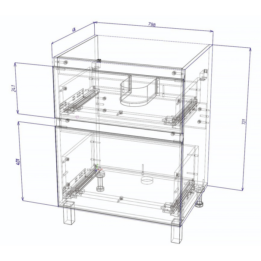 Комплект AQUA NERO Сандра 80-2 напольная тумба с раковиной АСТИ-80, покрытие эмаль, белый глянцевый фото 7