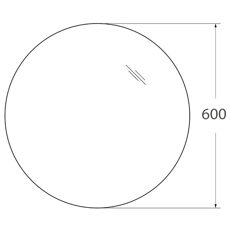 Зеркало AQUA NERO Ринг d 600 круглое, подвесное, с еврокромкой фото 4