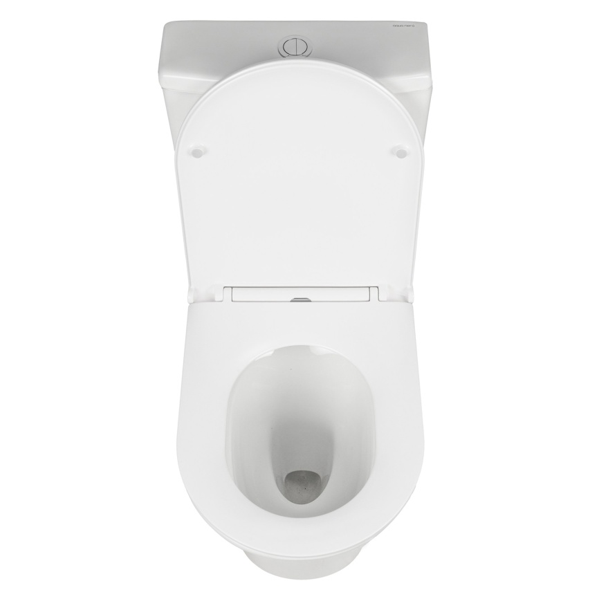Унитаз-компакт AQUA NERO STAR 378х642х830 безободковый, с быстросъемным сиденьем микролифт, белый фото 12