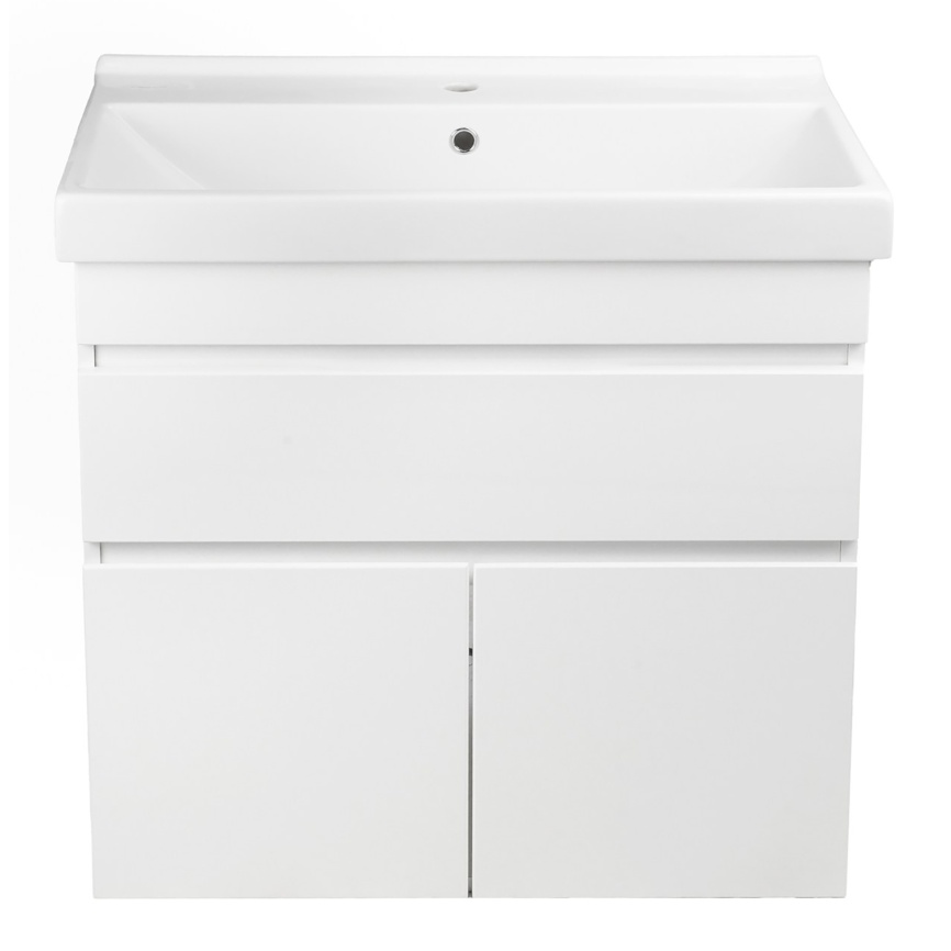 Комплект AQUA NERO Сабина 80Н 805х450х850напольная тумба с раковиной Фест 80, покрытие эмаль, белый  фото 7