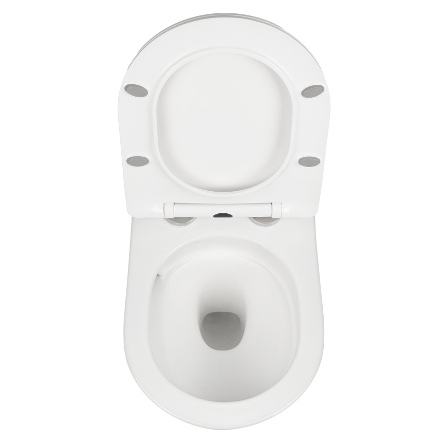 Унитаз подвесной AQUA NERO ATRIA 360х480х360 безободковый, слив "Торнадо", с быстросъемным сиденьем  фото 11