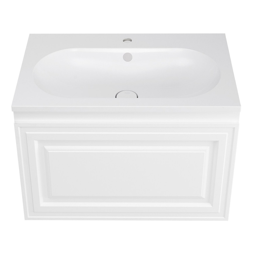 Комплект AQUA NERO Элен 80 800х480х475 подвесная тумба с раковиной Гавана-80, покрытие эмаль, белый  фото 5