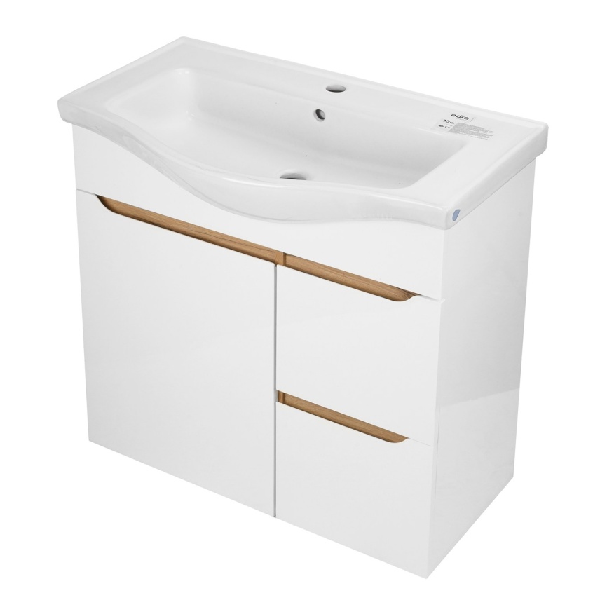 Комплект AQUA NERO Келли 75Н 750х450х870 напольная тумба с раковиной Edra Classic 75, покрытие эмаль фото 2