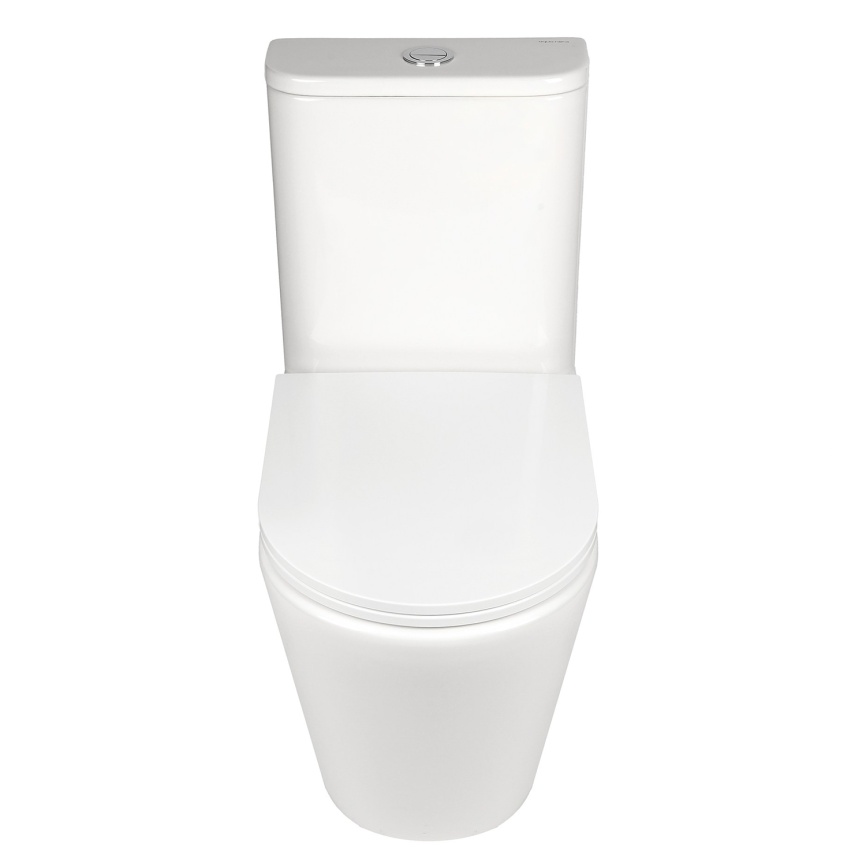 Унитаз-компакт AQUA NERO ARETA 385х615х805 безободковый, слив скрытый "Торнадо", с быстросъемным сид фото 4