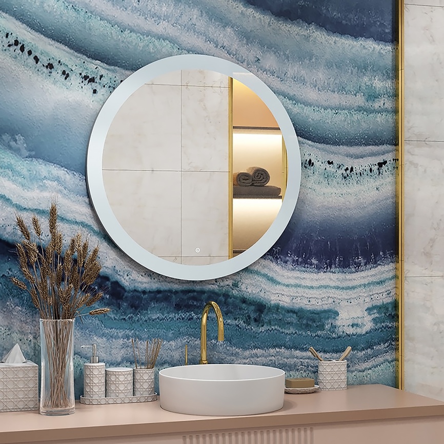 Зеркало AQUA NERO Опера D770 курглое, LED-подсветка, сенсорный выключатель с функцией диммера фото 9