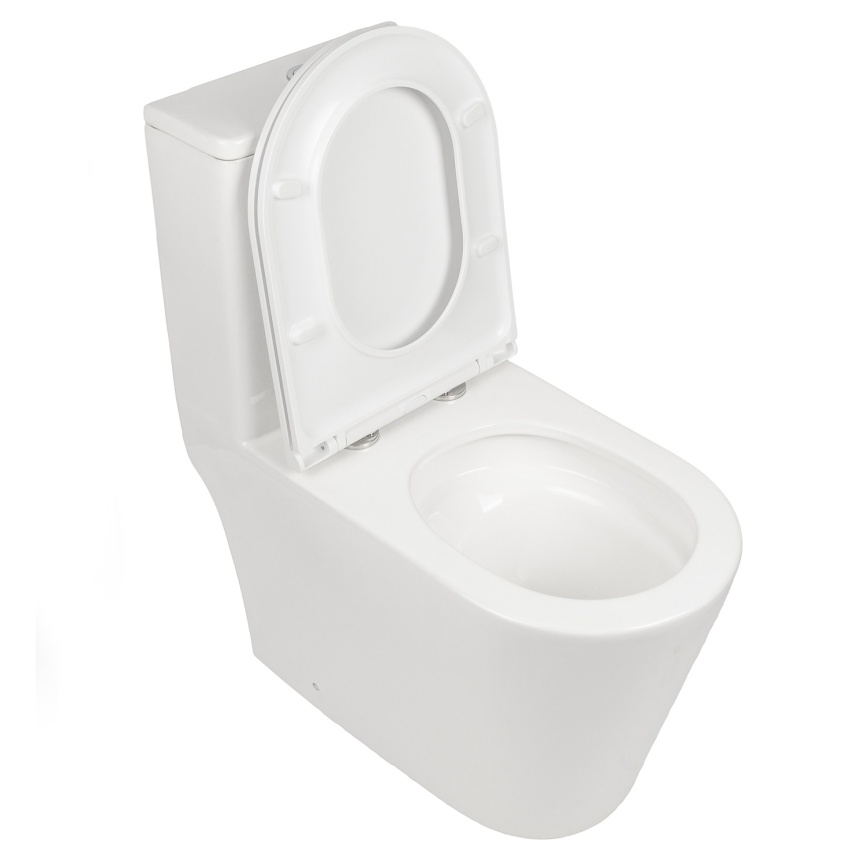 Унитаз-моноблок AQUA NERO MAIN 360х680х813 безободковый, слив скрытый "Торнадо", с быстросъемным сид фото 5