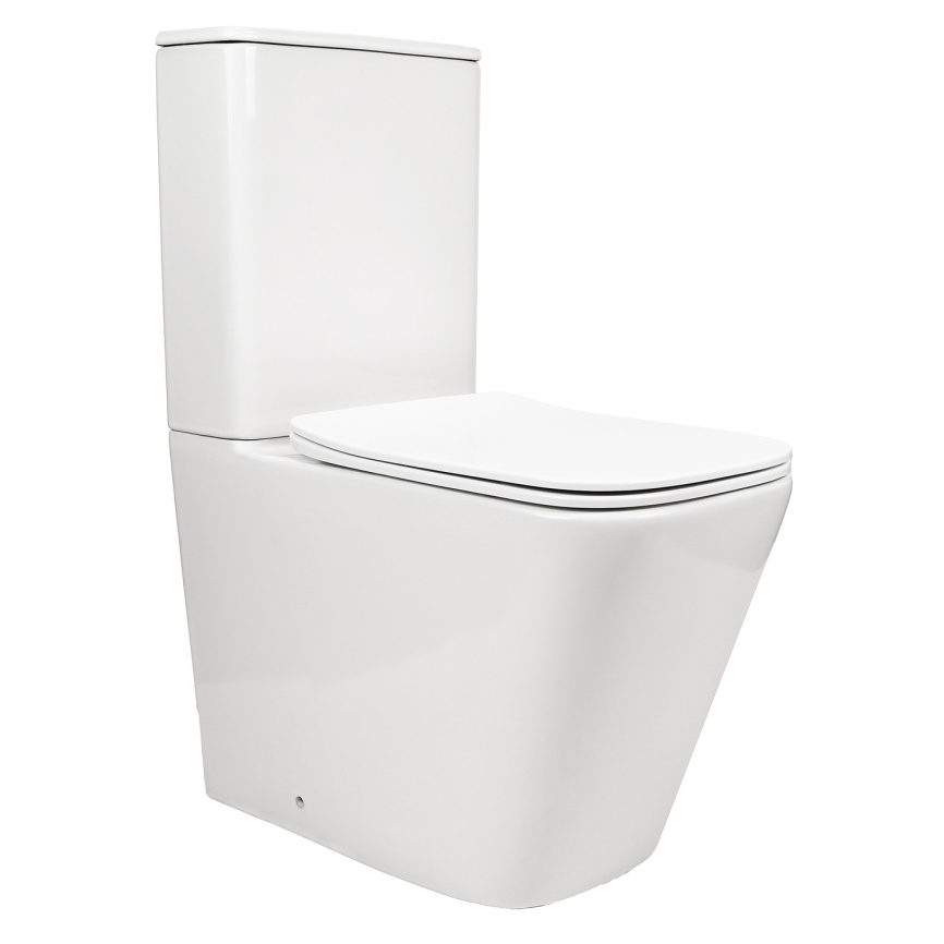 Унитаз-компакт AQUA NERO ETTA 365х610х835 безободковый, слив скрытый "Торнадо", с быстросъемным сиде фото 1