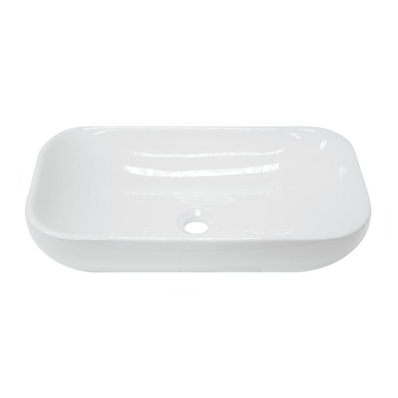 Раковина накладная SANITA LUXE Инфинити 60 санфарфор, белый фото 2