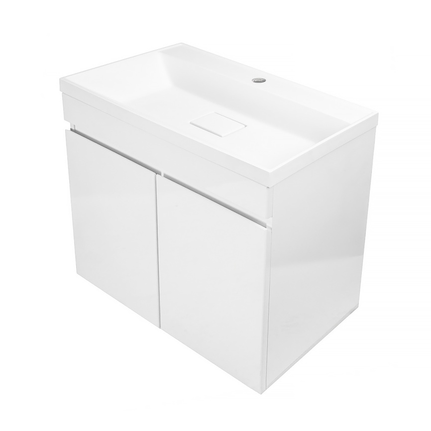 Комплект AQUA NERO Сабина 70Н 700х360х850 напольная тумба с раковиной Классика Слим 70*36 см, покрыт фото 3