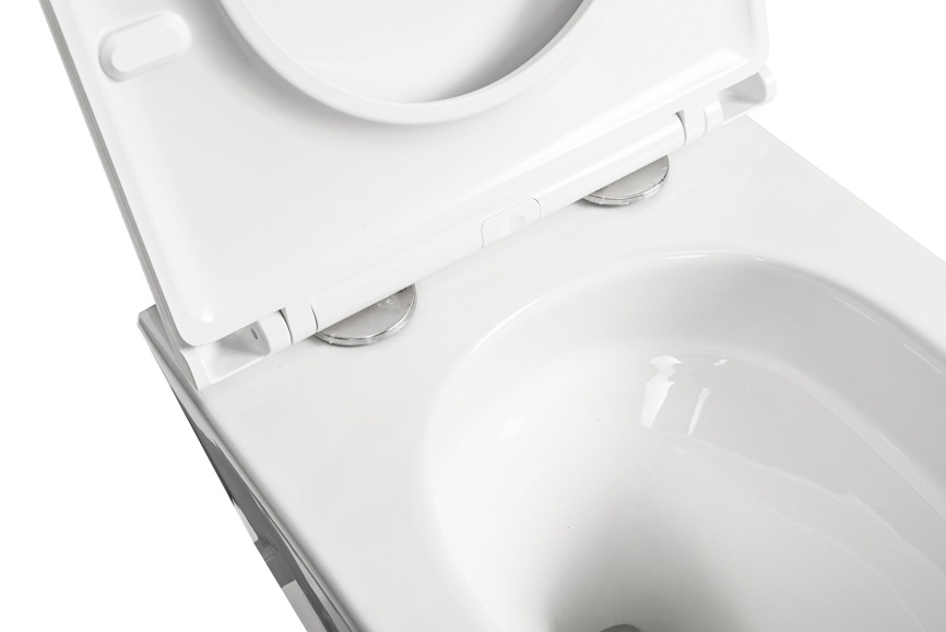 Сет AQUA NERO инсталляция+унитаз СКАЙ безободковый, слив скрытый "Торнадо", с быстросъемным сиденьем фото 5