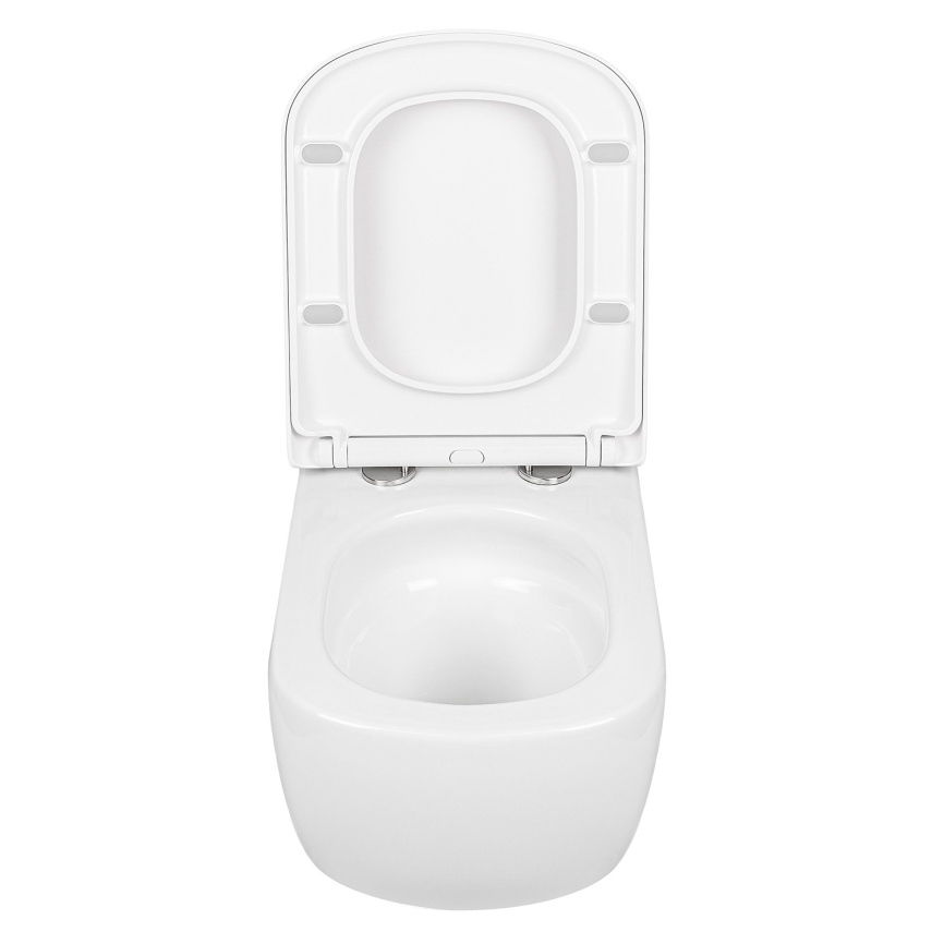 Унитаз подвесной AQUA NERO SOLANA 360х510х365 безободковый, слив скрытый "Торнадо", с быстросъемным  фото 5