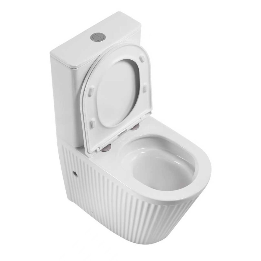 AN-028S Унитаз-компакт безободковый,Торнадо,610*360*835 мм,с сиденьем микролифт дюропласт фото 5