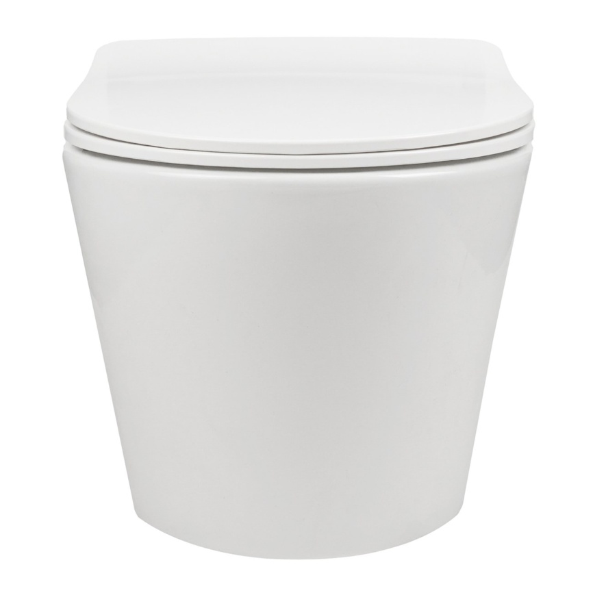 Унитаз подвесной AQUA NERO ATRIA 360х480х360 безободковый, слив "Торнадо", с быстросъемным сиденьем  фото 5