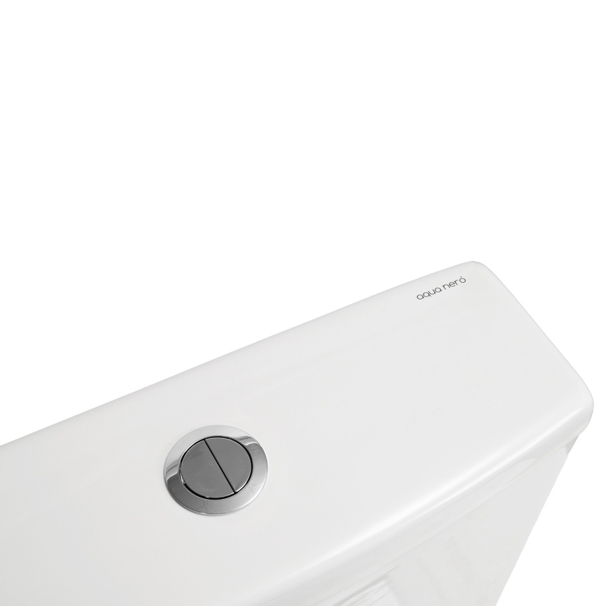 Унитаз-компакт AQUA NERO STAR 378х642х830 безободковый, с быстросъемным сиденьем микролифт, белый фото 10