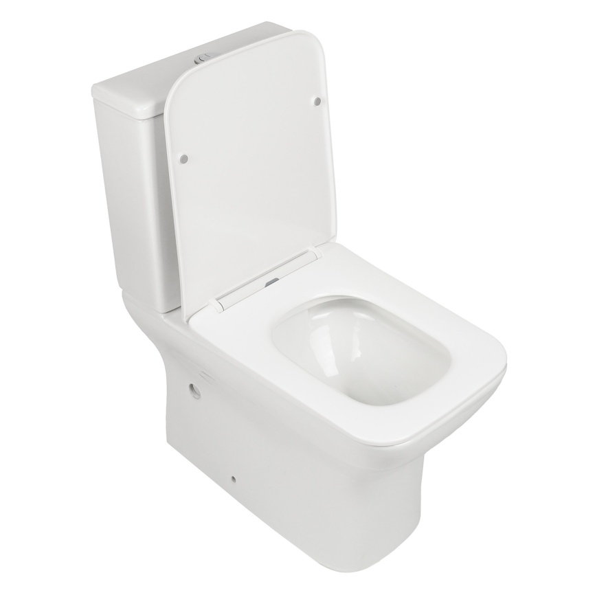 Унитаз-компакт AQUA NERO STONE 360х620х800 безободковый, с быстросъемным сиденьем микролифт, белый фото 3