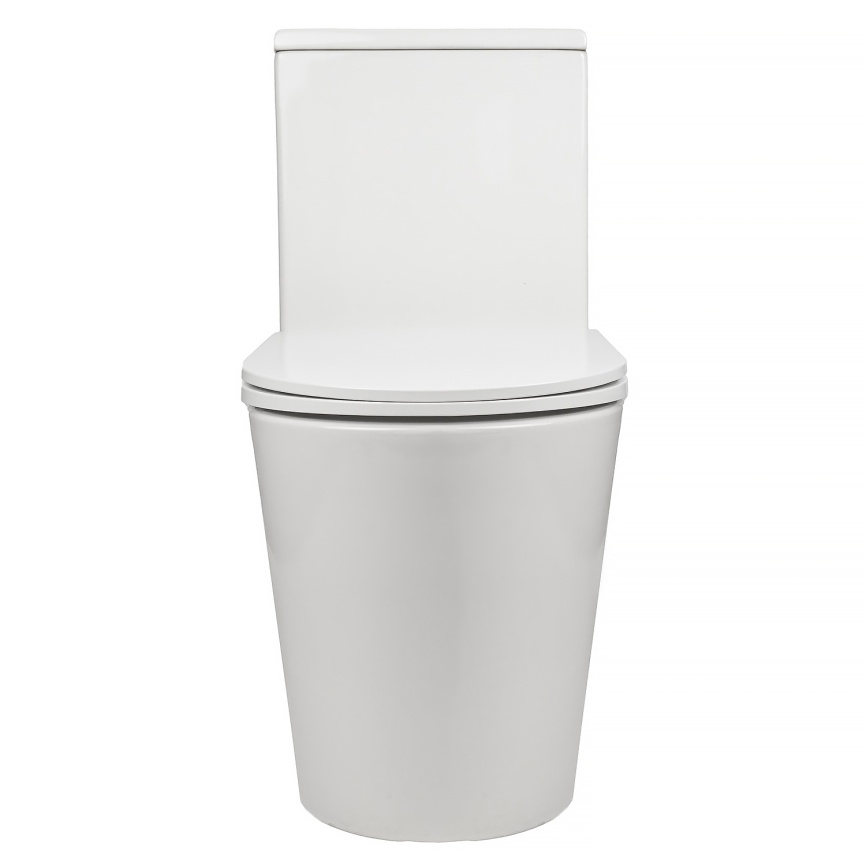 Унитаз-моноблок AQUA NERO RAIN 370х700х800 безободковый, слив "Торнадо", с быстросъемным сиденьем ми фото 4