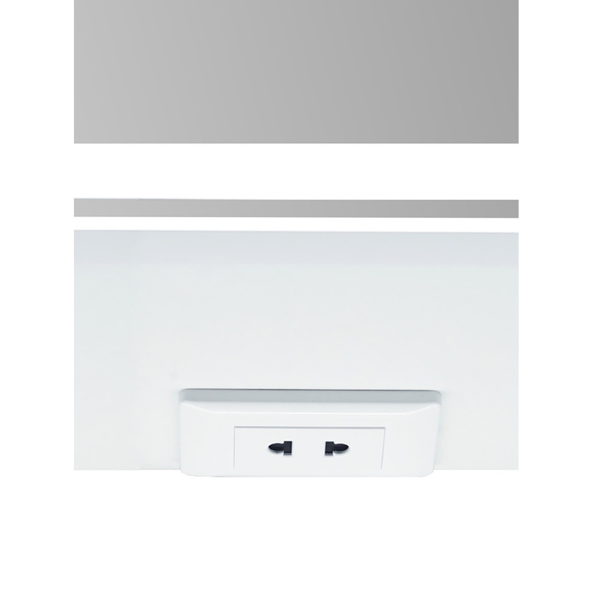 Зеркало-шкаф AQUA NERO "Грайм" 800х150х800 с подсветкой, датчик движения, розетка, белый фото 12