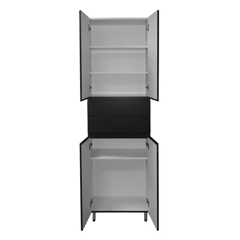 Шкаф-пенал AQUA NERO Эстелла 60 напольный, покрытие эмаль, графит фото 3