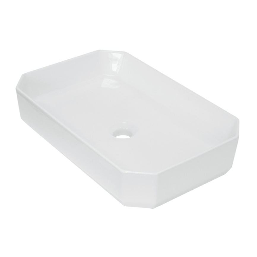 Раковина накладная SANITA LUXE Line 55 санфарфор, белый фото 1