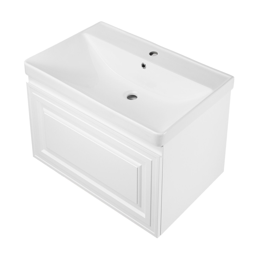 Комплект AQUA NERO Элен 80 815х480х515 подвесная тумба с раковиной АСТИ-80, покрытие эмаль, белый ма фото 2