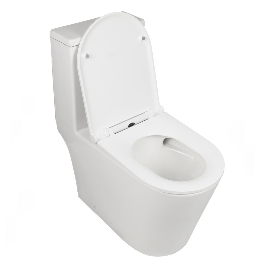 Унитаз-моноблок AQUA NERO RAIN 370х700х800 безободковый, слив "Торнадо", с быстросъемным сиденьем ми фото 14