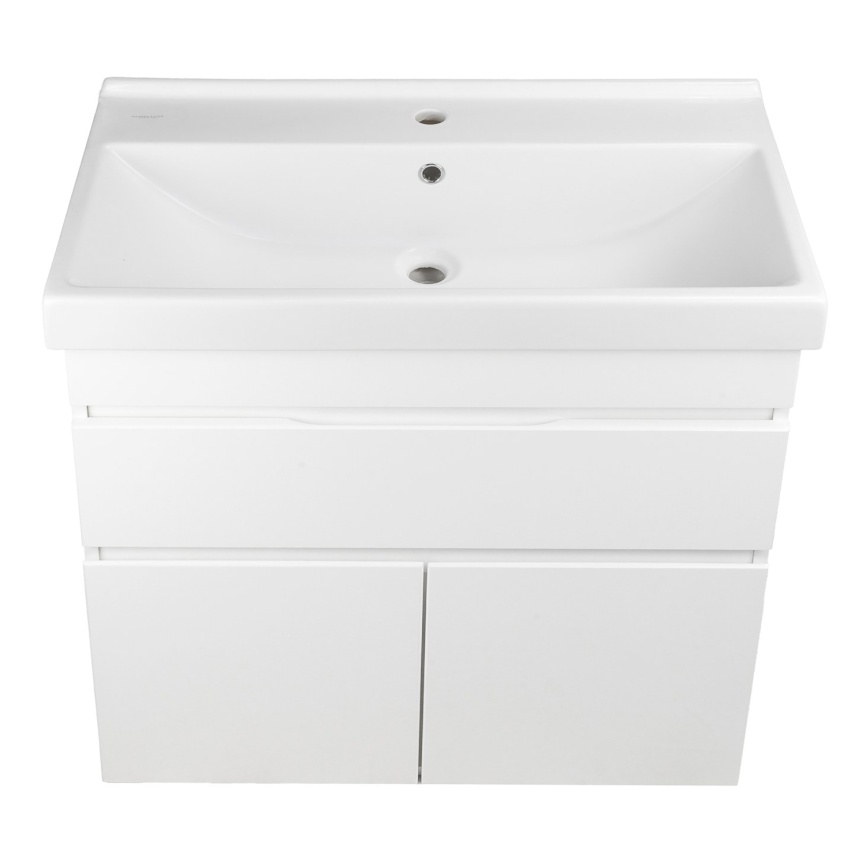 Комплект AQUA NERO Сабина 80Н 805х450х850напольная тумба с раковиной Фест 80, покрытие эмаль, белый  фото 8