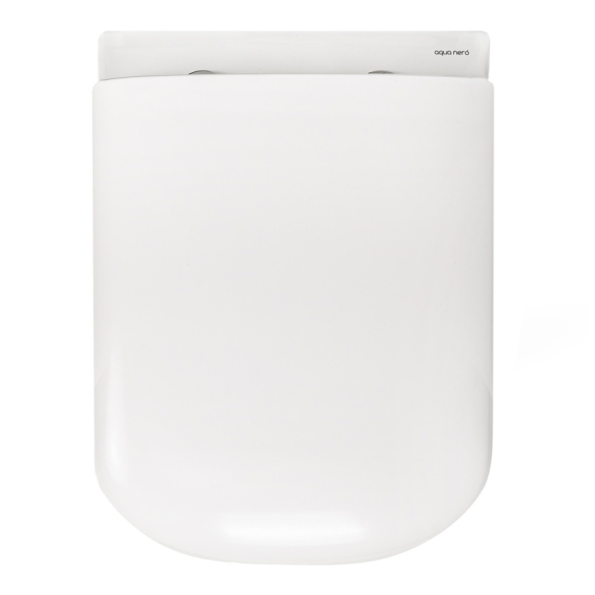 Унитаз подвесной AQUA NERO SOLANA 360х510х365 безободковый, слив скрытый "Торнадо", с быстросъемным  фото 8