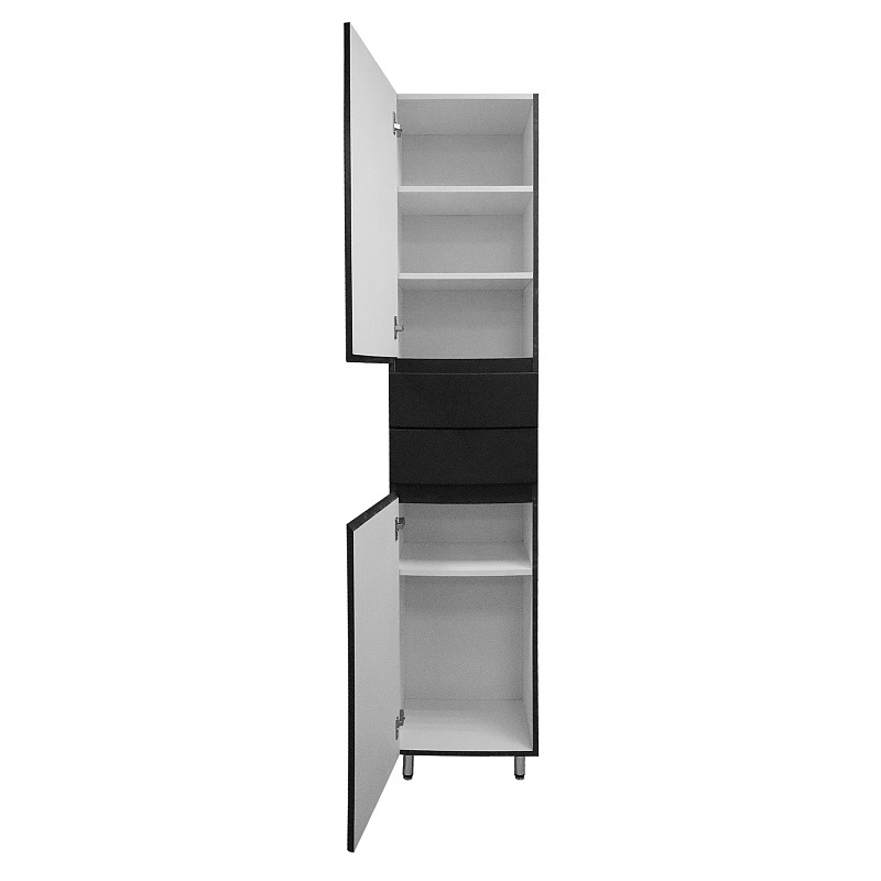 Шкаф-пенал AQUA NERO Эстелла 40 напольный, левосторонний, покрытие эмаль, графит фото 4