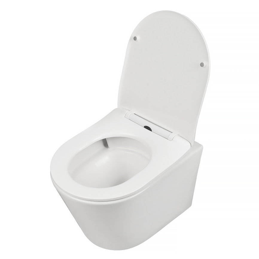 Унитаз подвесной AQUA NERO ATRIA 360х480х360 безободковый, слив "Торнадо", с быстросъемным сиденьем  фото 13