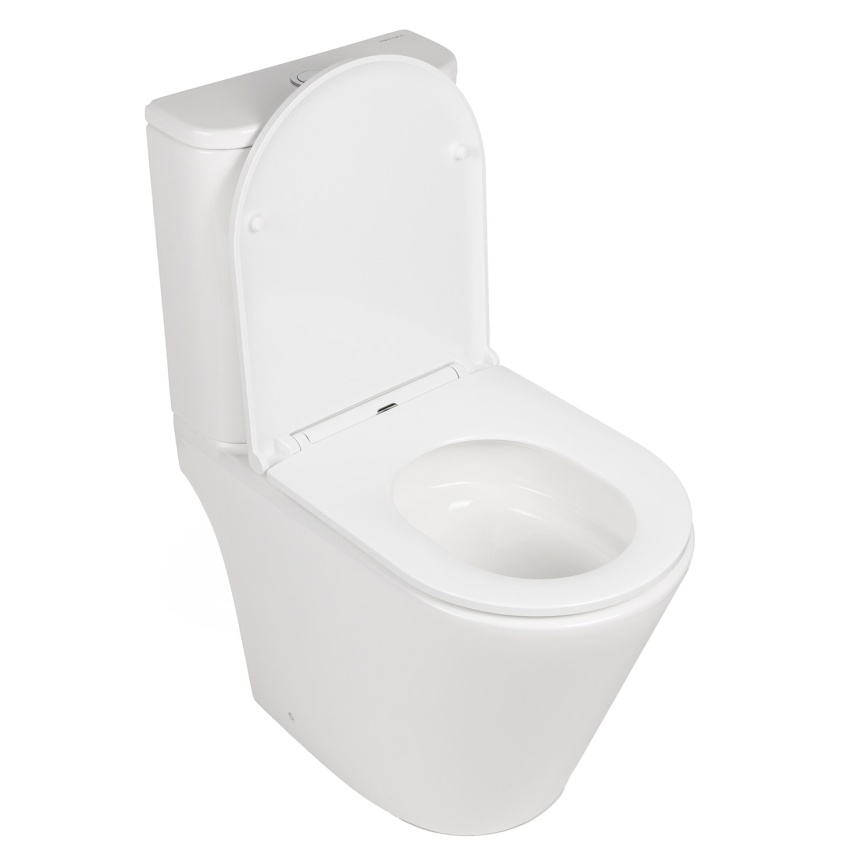 Унитаз-компакт AQUA NERO ARETA 385х615х805 безободковый, слив скрытый "Торнадо", с быстросъемным сид фото 5