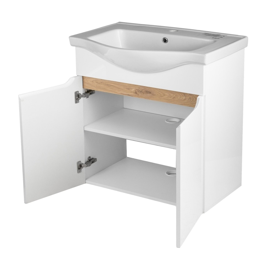 Комплект AQUA NERO Келли 65Н 650х450х870 напольная тумба с раковиной Edra Classic 65, покрытие эмаль фото 4