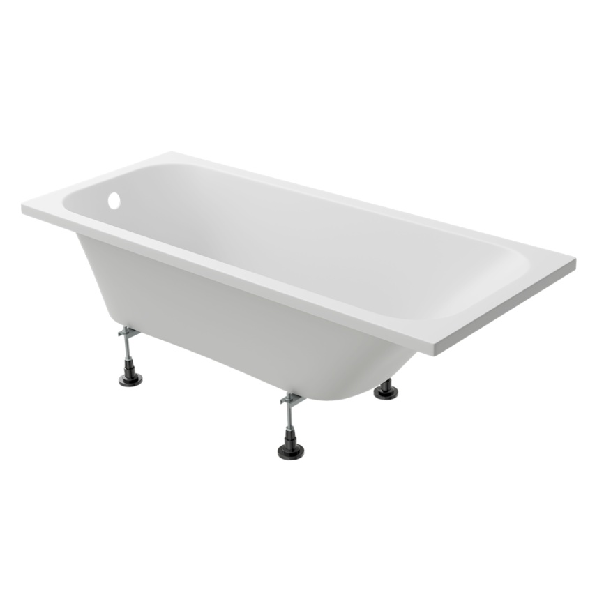 Ванна акриловая VENTO ITALY МИТРА/MITRA 1600х700х448 прямоугольная, без каркаса и панели, белый фото 3