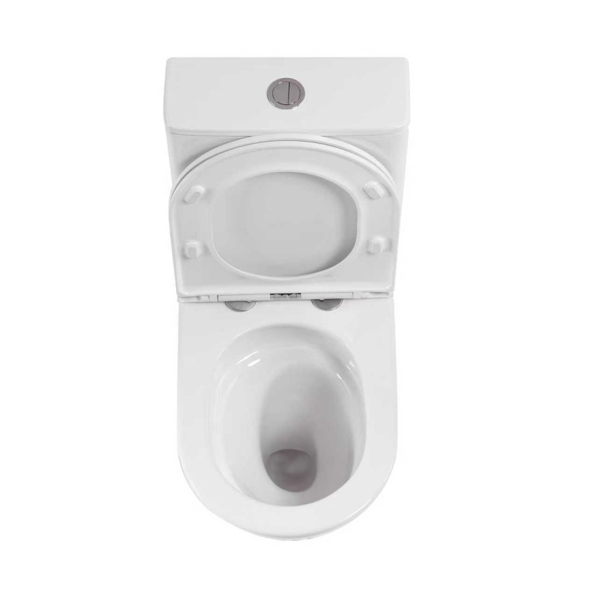 AN-028S Унитаз-компакт безободковый,Торнадо,610*360*835 мм,с сиденьем микролифт дюропласт фото 7