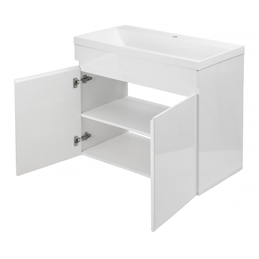 Комплект AQUA NERO Сабина 70Н 700х360х850 напольная тумба с раковиной Классика Слим 70*36 см, покрыт фото 4