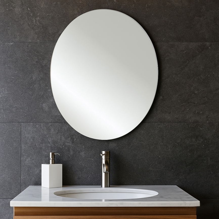 Зеркало AQUA NERO Эллипс 380х615 подвесное, овальное фото 2