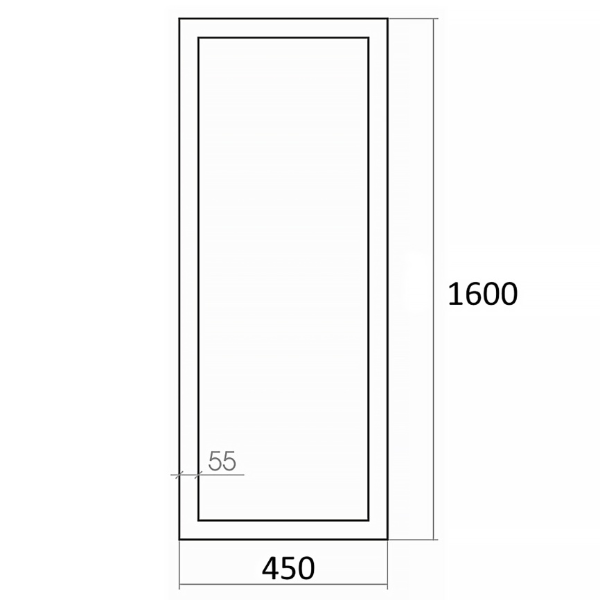 Зеркало AQUA NERO Канкан 450х30х1500 напольное, венге фото 10