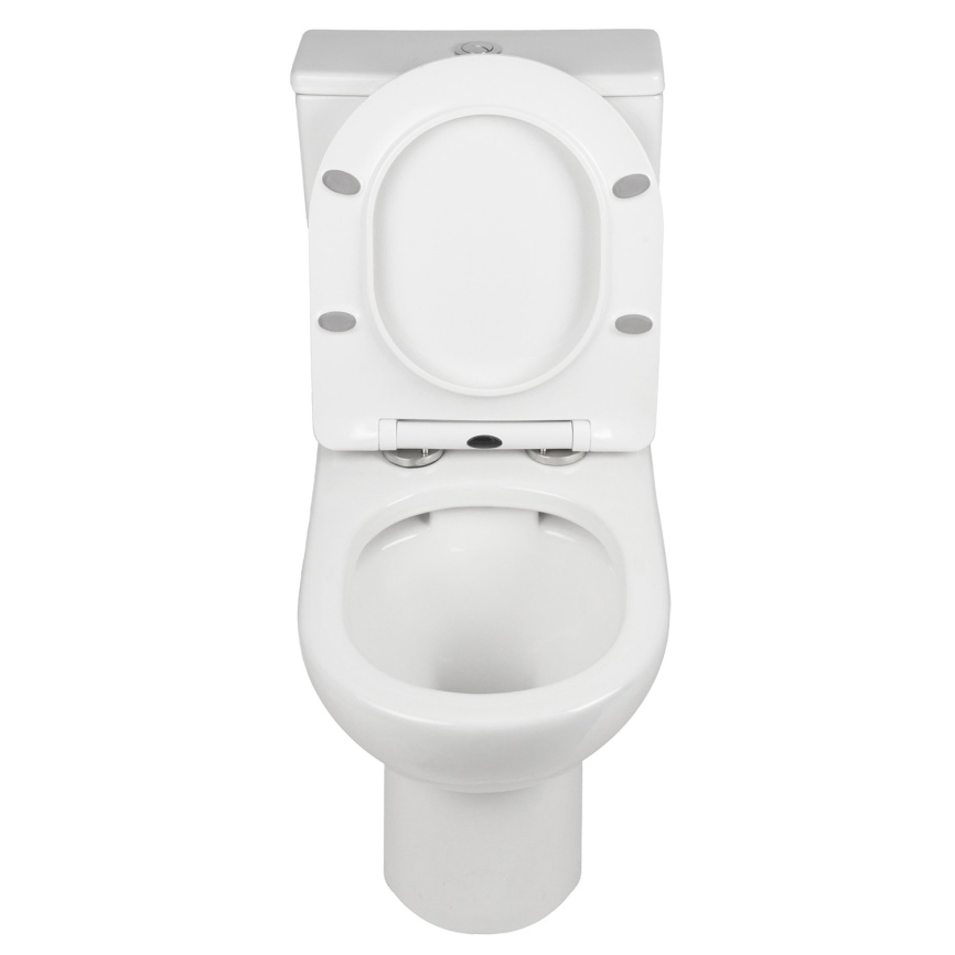 Унитаз-компакт AQUA NERO FIRE 370х640х800 безободковый, с быстросъемным сиденьем микролифт, белый фото 7