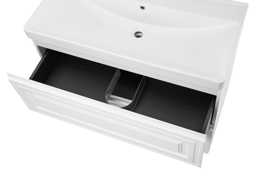 Комплект AQUA NERO Элен 80 815х480х890 напольная тумба с раковиной АСТИ-80, покрытие эмаль, белый ма фото 5