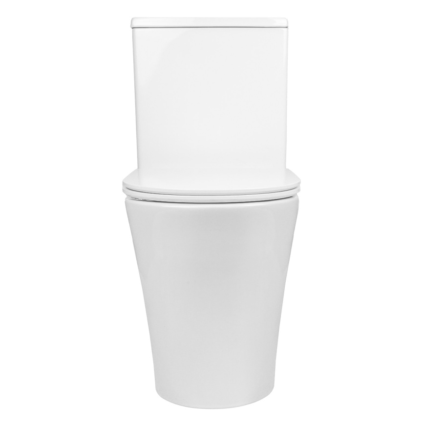 Унитаз-компакт AQUA NERO STAR 378х642х830 безободковый, с быстросъемным сиденьем микролифт, белый фото 3