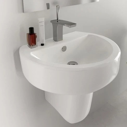 Полупьедестал для раковины SANITA LUXE Бест, санфаянс, белый фото 2