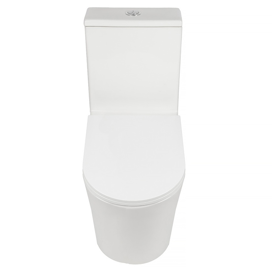 Унитаз-моноблок AQUA NERO RAIN 370х700х800 безободковый, слив "Торнадо", с быстросъемным сиденьем ми фото 5